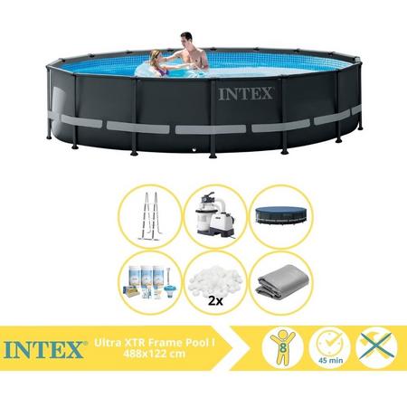 Intex Ultra XTR Frame Zwembad - Opzetzwembad - 488x122 cm - Inclusief Onderhoudspakket en Filterbollen