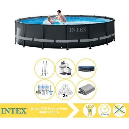Intex Ultra XTR Frame Zwembad - Opzetzwembad - 488x122 cm - Inclusief Onderhoudspakket en Filterbollen