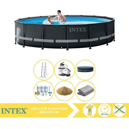 Intex Ultra XTR Frame Zwembad - Opzetzwembad - 488x122 cm - Inclusief Onderhoudspakket en Filterzand