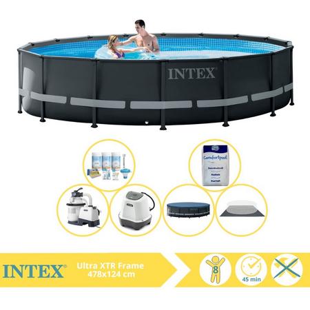 Intex Ultra XTR Frame Zwembad - Opzetzwembad - 488x122 cm - Inclusief Zoutsysteem en Zout