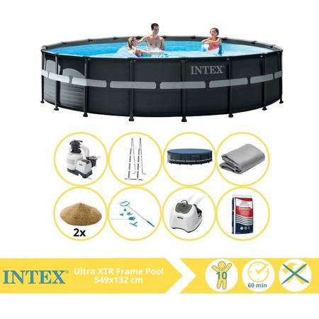 Intex Ultra XTR Frame Zwembad - Opzetzwembad - 549x132 cm - Inclusief Filterzand, Onderhoudsset, Zoutsysteem en Zout