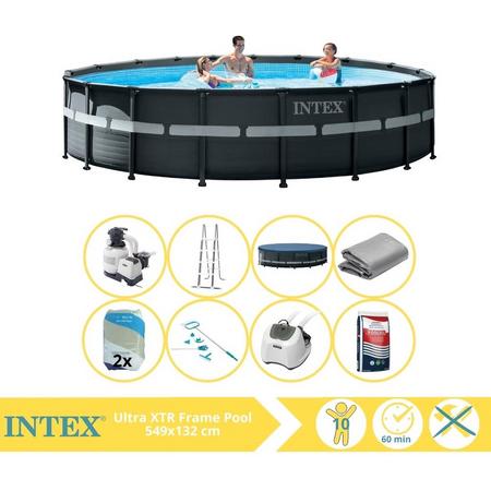 Intex Ultra XTR Frame Zwembad - Opzetzwembad - 549x132 cm - Inclusief Filterzand, Onderhoudsset, Zoutsysteem en Zout