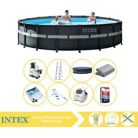Intex Ultra XTR Frame Zwembad - Opzetzwembad - 549x132 cm - Inclusief Glasparels, Onderhoudsset, Zoutsysteem en Zout