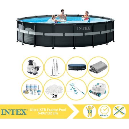 Intex Ultra XTR Frame Zwembad - Opzetzwembad - 549x132 cm - Inclusief Onderhoudspakket, Filterbollen, Onderhoudsset en Luxe Zwembad Stofzuiger