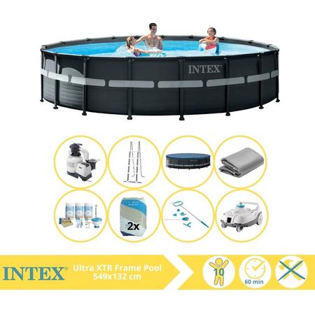 Intex Ultra XTR Frame Zwembad - Opzetzwembad - 549x132 cm - Inclusief Onderhoudspakket, Filterzand, Onderhoudsset en Zwembad Stofzuiger