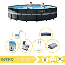   Ultra XTR Frame Zwembad - Opzetzwembad - 549x132 cm - Inclusief Onderhoudspakket, Filterzand en Skimmer