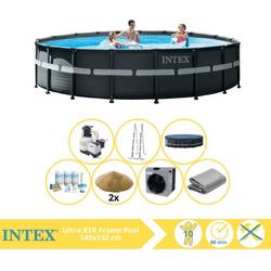   Ultra XTR Frame Zwembad - Opzetzwembad - 549x132 cm - Inclusief Onderhoudspakket, Filterzand en Warmtepomp CP