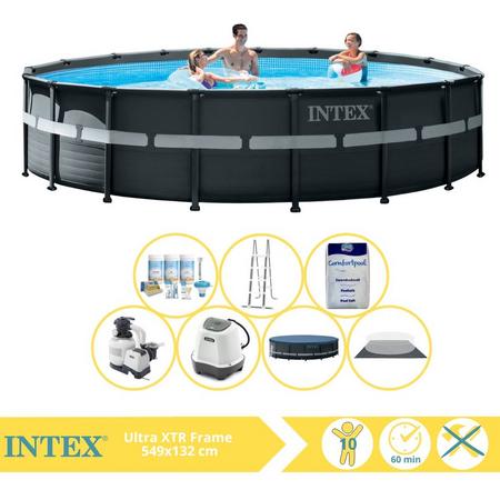 Intex Ultra XTR Frame Zwembad - Opzetzwembad - 549x132 cm - Inclusief Onderhoudspakket, Zoutsysteem en Zout