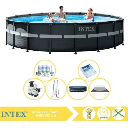 Intex Ultra XTR Frame Zwembad - Opzetzwembad - 549x132 cm - Inclusief Onderhoudspakket en Glasparels