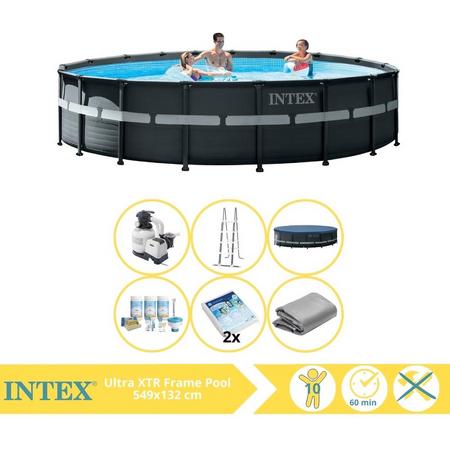 Intex Ultra XTR Frame Zwembad - Opzetzwembad - 549x132 cm - Inclusief Onderhoudspakket en Glasparels