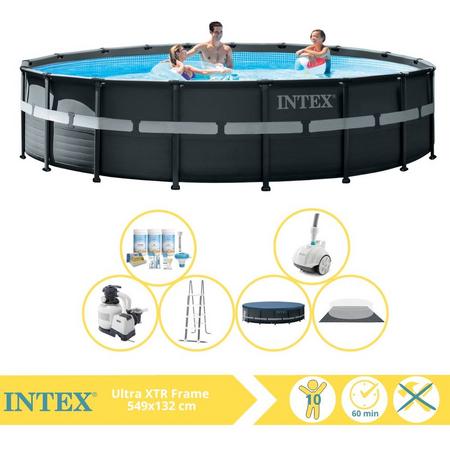 Intex Ultra XTR Frame Zwembad - Opzetzwembad - 549x132 cm - Inclusief Onderhoudspakket en Zwembad Stofzuiger