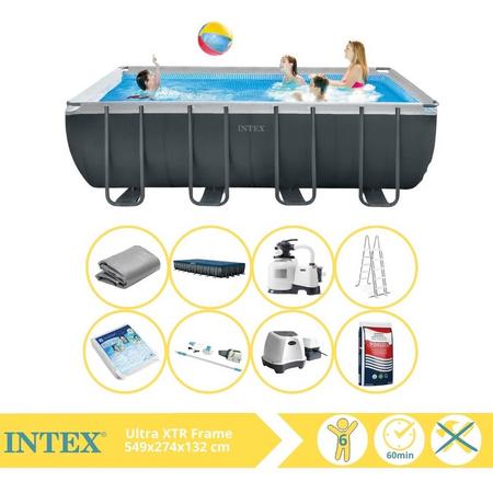 Intex Ultra XTR Frame Zwembad - Opzetzwembad - 549x274x132 cm - Inclusief Glasparels, Onderhoudsset, Zoutsysteem en Zout