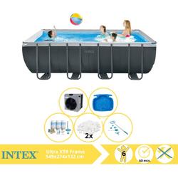   Ultra XTR Frame Zwembad - Opzetzwembad - 549x274x132 cm - Inclusief Onderhoudspakket, Filterbollen, Onderhoudsset, Voetenbad en Warmtepomp CP