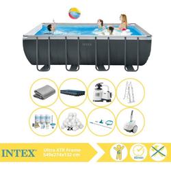   Ultra XTR Frame Zwembad - Opzetzwembad - 549x274x132 cm - Inclusief Onderhoudspakket, Filterbollen, Onderhoudsset en Zwembad Stofzuiger