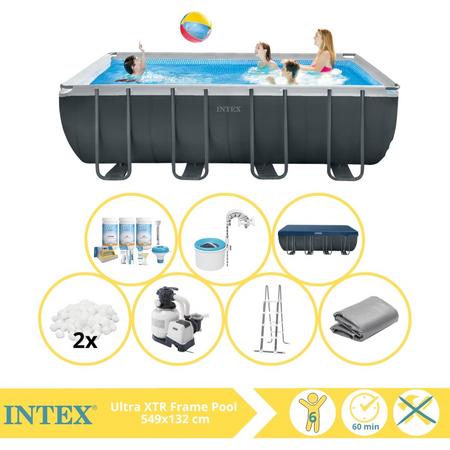 Intex Ultra XTR Frame Zwembad - Opzetzwembad - 549x274x132 cm - Inclusief Onderhoudspakket, Filterbollen en Skimmer