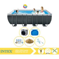   Ultra XTR Frame Zwembad - Opzetzwembad - 549x274x132 cm - Inclusief Onderhoudspakket, Filterzand, Onderhoudsset, Voetenbad en Warmtepomp CP