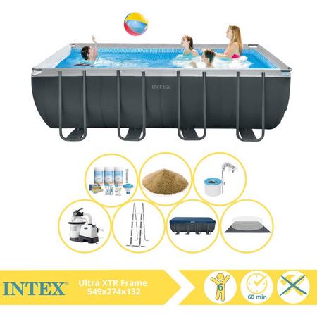 Intex Ultra XTR Frame Zwembad - Opzetzwembad - 549x274x132 cm - Inclusief Onderhoudspakket, Filterzand en Skimmer