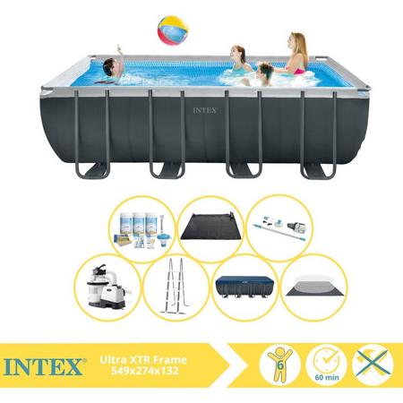 Intex Ultra XTR Frame Zwembad - Opzetzwembad - 549x274x132 cm - Inclusief Onderhoudspakket, Stofzuiger en Solar Mat