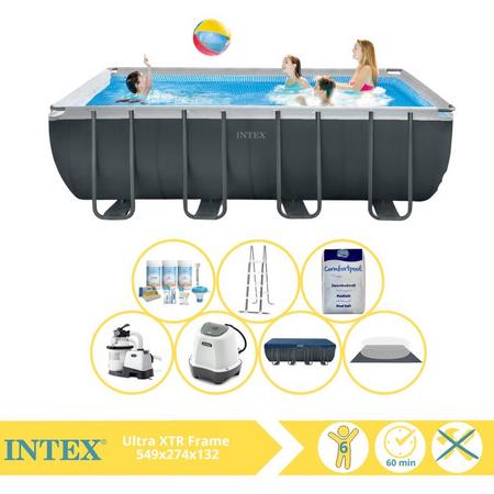 Intex Ultra XTR Frame Zwembad - Opzetzwembad - 549x274x132 cm - Inclusief Onderhoudspakket, Zoutsysteem en Zout