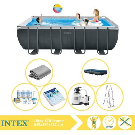 Intex Ultra XTR Frame Zwembad - Opzetzwembad - 549x274x132 cm - Inclusief Onderhoudspakket en Glasparels