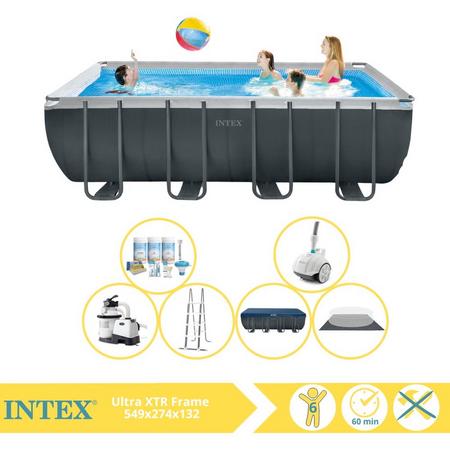 Intex Ultra XTR Frame Zwembad - Opzetzwembad - 549x274x132 cm - Inclusief Onderhoudspakket en Luxe Zwembad Stofzuiger