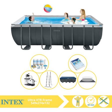 Intex Ultra XTR Frame Zwembad - Opzetzwembad - 549x274x132 cm - Inclusief Onderhoudspakket en Voetenbad