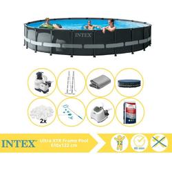   Ultra XTR Frame Zwembad - Opzetzwembad - 610x122 cm - Inclusief Filterbollen, Onderhoudsset, Zoutsysteem en Zout