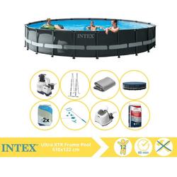   Ultra XTR Frame Zwembad - Opzetzwembad - 610x122 cm - Inclusief Filterzand, Onderhoudsset, Zoutsysteem en Zout