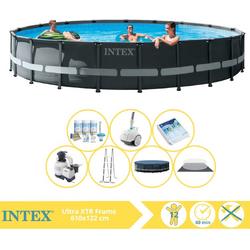   Ultra XTR Frame Zwembad - Opzetzwembad - 610x122 cm - Inclusief Onderhoudspakket, Glasparels en Luxe Zwembad Stofzuiger