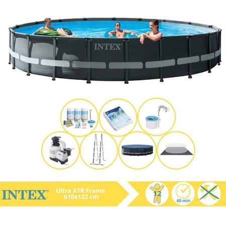 Intex Ultra XTR Frame Zwembad - Opzetzwembad - 610x122 cm - Inclusief Onderhoudspakket, Glasparels en Skimmer