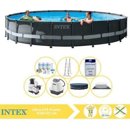 Intex Ultra XTR Frame Zwembad - Opzetzwembad - 610x122 cm - Inclusief Onderhoudspakket, Zoutsysteem en Zout