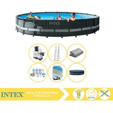 Intex Ultra XTR Frame Zwembad - Opzetzwembad - 610x122 cm - Inclusief Onderhoudspakket en Filterzand