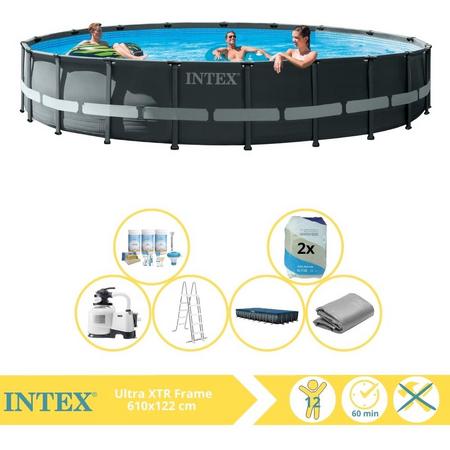 Intex Ultra XTR Frame Zwembad - Opzetzwembad - 610x122 cm - Inclusief Onderhoudspakket en Filterzand