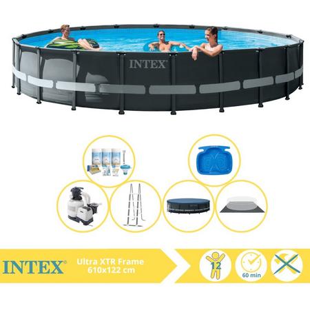 Intex Ultra XTR Frame Zwembad - Opzetzwembad - 610x122 cm - Inclusief Onderhoudspakket en Voetenbad