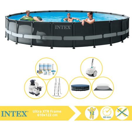Intex Ultra XTR Frame Zwembad - Opzetzwembad - 610x122 cm - Inclusief Onderhoudspakket en Zwembad Stofzuiger