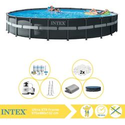   Ultra XTR Frame Zwembad - Opzetzwembad - 732x132 cm - Inclusief Onderhoudspakket en Filterbollen