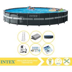   Ultra XTR Frame Zwembad - Opzetzwembad - 732x132 cm - Inclusief Onderhoudspakket en Glasparels