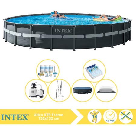 Intex Ultra XTR Frame Zwembad - Opzetzwembad - 732x132 cm - Inclusief Onderhoudspakket en Voetenbad