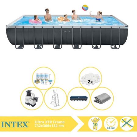 Intex Ultra XTR Frame Zwembad - Opzetzwembad - 732x366x132 cm - Inclusief Onderhoudspakket en Filterbollen