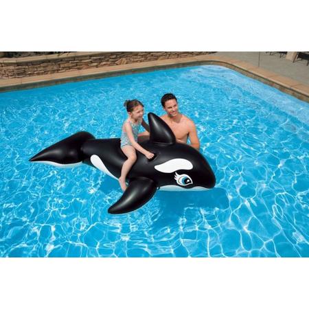 Intex Walvis Rideon 193x119cm - Opblaas walvis/orka - Zwembadspeelgoed - 193 x 119 cm - Opblaasbare orka