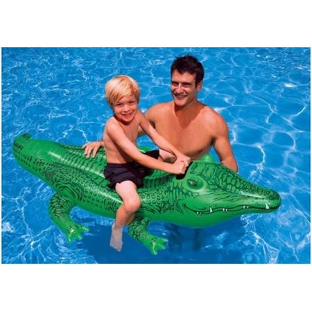 Intex Water Ride-on Krokodil 168x86cm - Oplaaskrokodil 168 x 86 cm - Opblaasfiguur