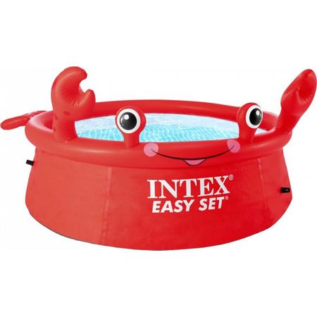 Intex Zwembad - Easy Set - 183 cm - Krab editie - rood - kinderzwembad - zwembadje - rond - Speelzwembad