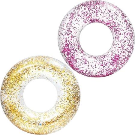 Intex Zwemband Glitter Roze en Goud - 2 stuks - 119 cm - Inclusief Reperatieset