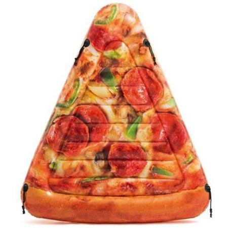 Intex pizzapunt drijfmat luchtbed opblaasbaar 175x145cm