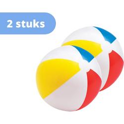   strandbal - set van 2 - strandbal opblaasbaar - 50 cm - meerkleurig