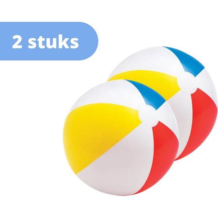 Intex strandbal - set van 2 - strandbal opblaasbaar - 50 cm - meerkleurig
