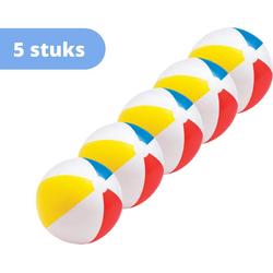   strandbal - set van 5 - strandbal opblaasbaar - 50 cm - meerkleurig