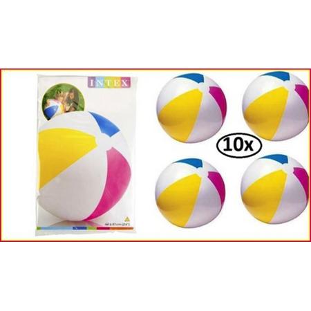 Intex strandballen - 61 centimeter - 10 stuks