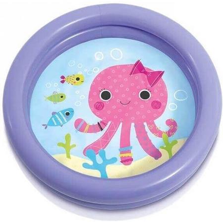 Octopus INTEX kinderzwembad - Peuter zwembad - Kinder Zwembad - Baby Zwembad - Kinderzwembad - Zwembadje - Speelzwembad - Buitenzwembad - Opblaas zwembad - Multi design - Rond - 61 cm x 15 cm - ballenbad