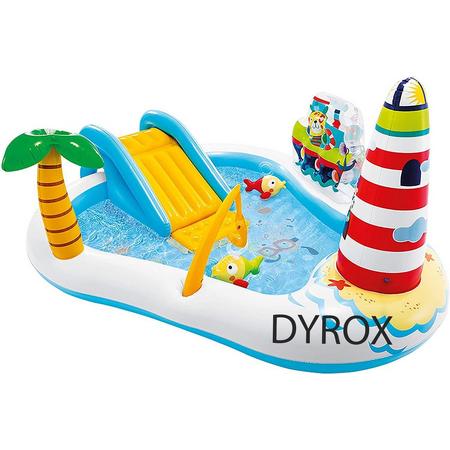 Vuurtoren zwembad speelplezier. Tuin - strand - camping. Wordt u aangeboden door DYROX veel waterplezier.